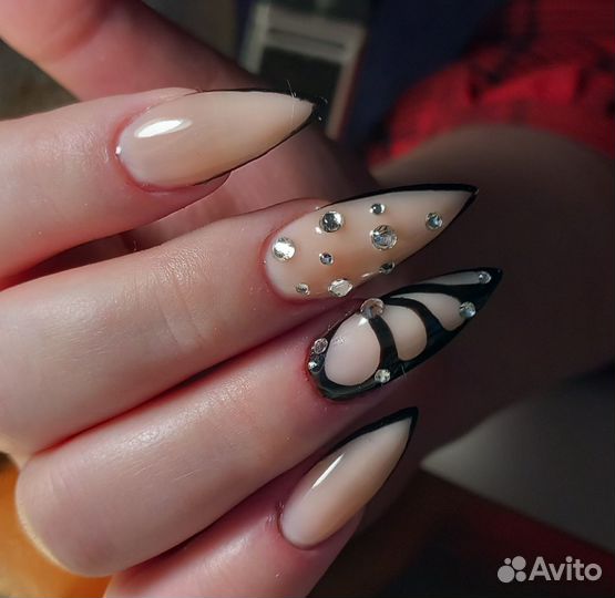 Маникюр гель лак наращивание
