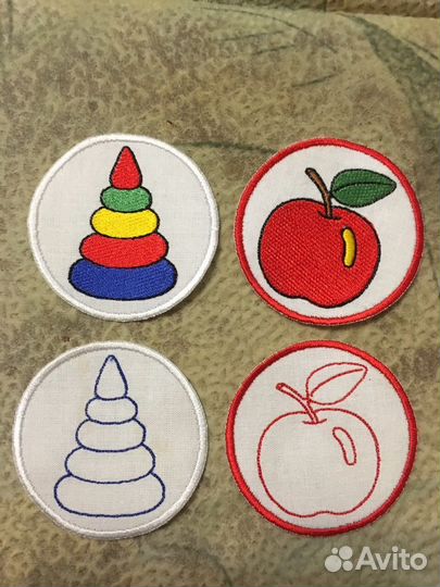 Машинная вышивка, метки для детского сада