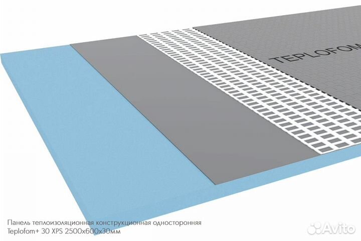 Панель теплоизоляционная Teplofom+ 30 XPS