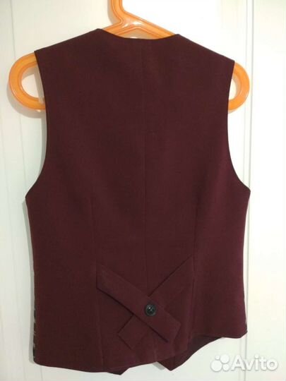 Школьный пиджак, бордовый, шерсть