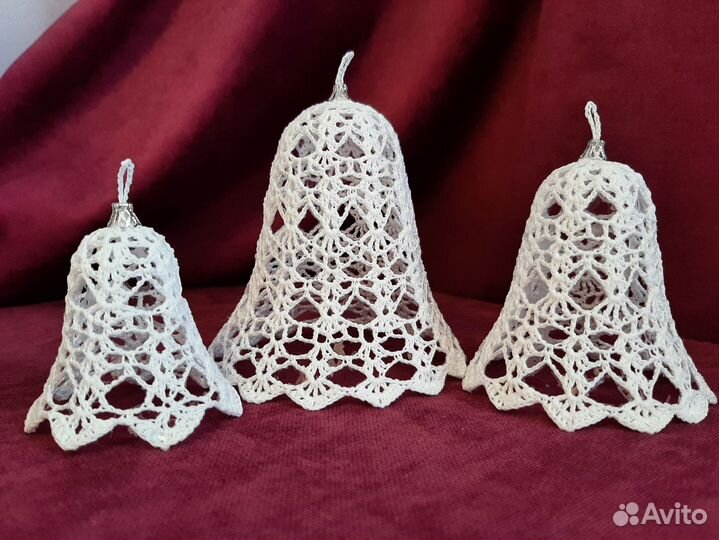 Новогодние колокольчики. Набор ёлочных украшений