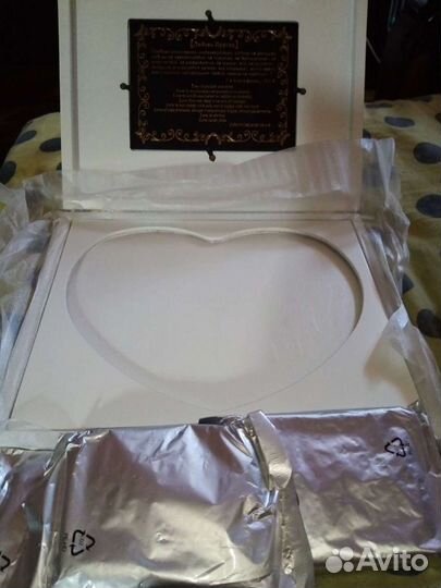 Свадебный набор со слепками рук и бокалы