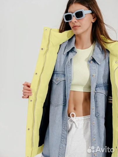 Куртка утепленная оверсайз с капюшоном М46-48