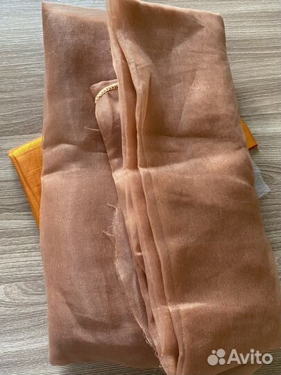 Ткань отрезы парча и капрон сетка