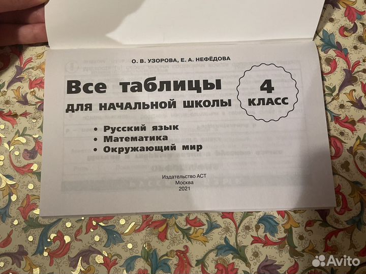 Все таблицы для начальной школы