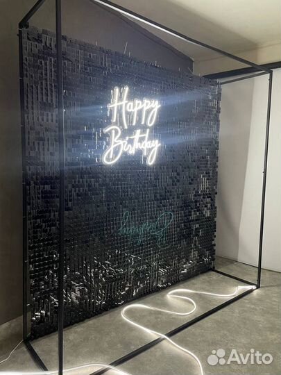 Фотозона из пайеток solaair в аренду