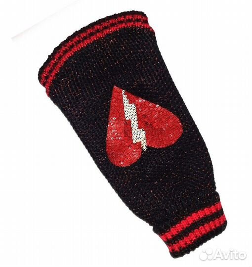 ForMyDogs Свитер вязаный Сердцечерный (8-10; 10702