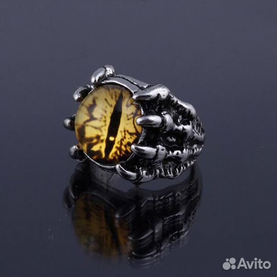 Кольцо большое Глаз Дракона (микс) (Красный)