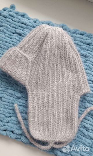 Шапка из пуха норки вязаная