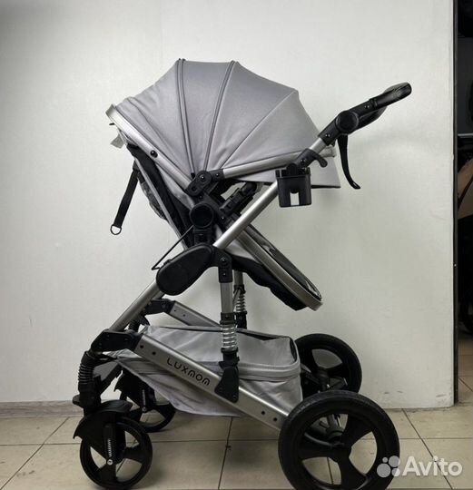 Коляска luxmom 558 2в1 серый