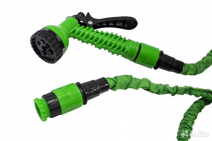 Шланг садовый с пистолетом распылителем (иск.латек
