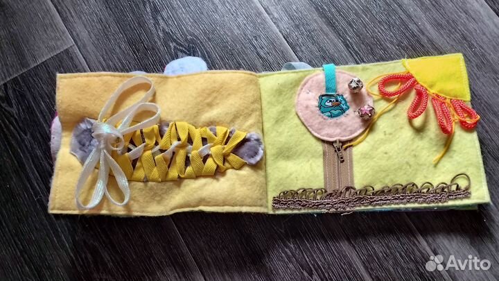 Книжка из фетра, игрушка, развивающая