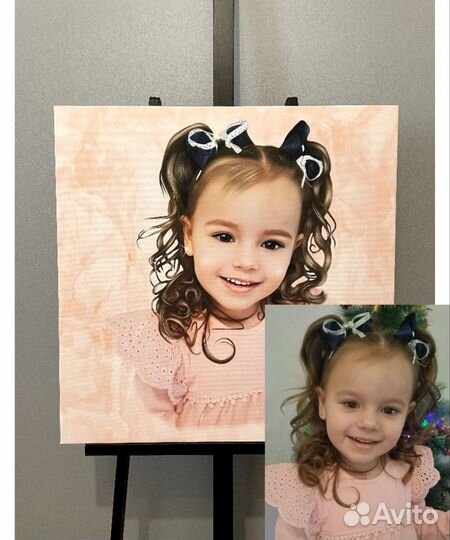 Портрет на холсте / портрет по фото