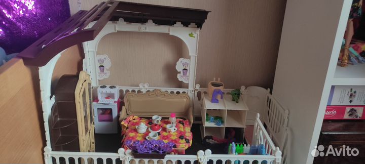 Большой кукольный домик барби бу