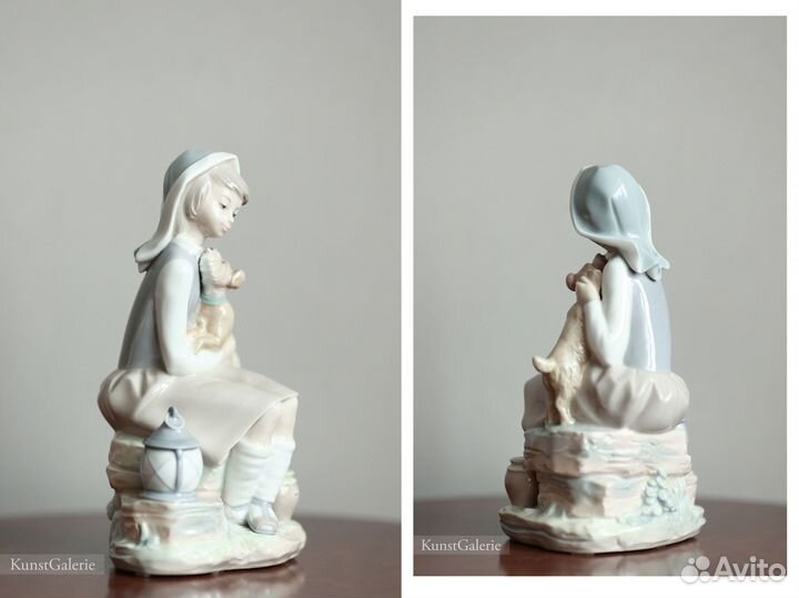 Lladro статуэтка Девочка с фонарём Фарфор