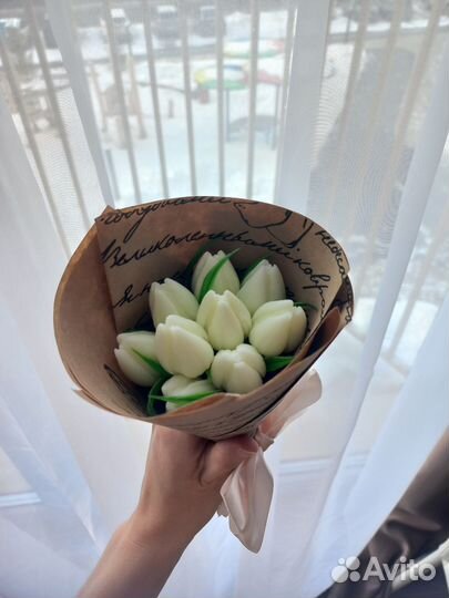 Букет тюльпанов из мыла на день рождения