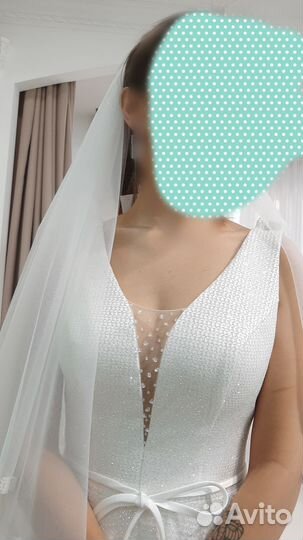 Свадебное платье 44 новое