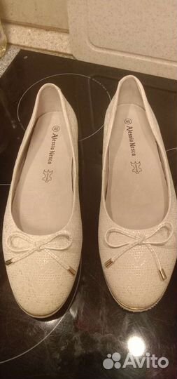 Балетки натуральная кожа 40