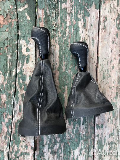 Люкс ручки кпп и ркп шеви нива серая нить(черные)