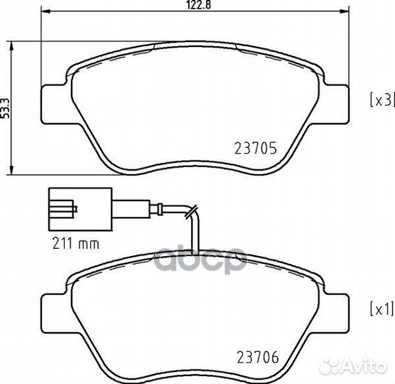 Колодки тормозные дисковые передн. mito (955) N