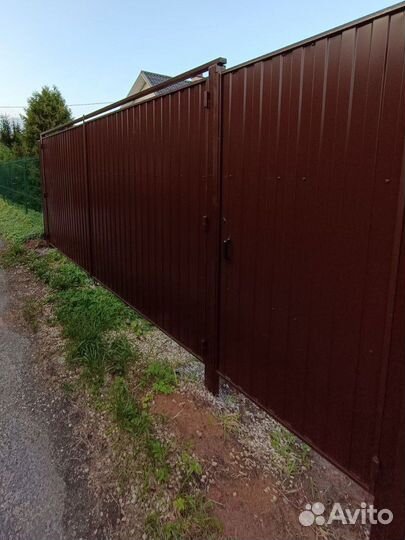 Забор 30 м с воротами и калиткой из профнастила