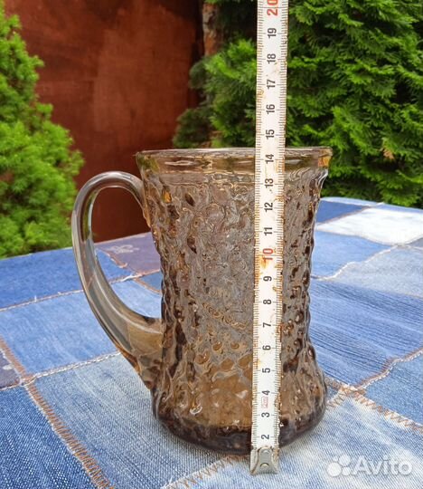 Кружка винтаж СССР дымчатое стекло