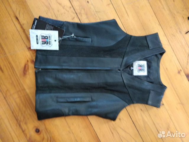 Мотожилет женский River Road Santa Rosa кожа черны