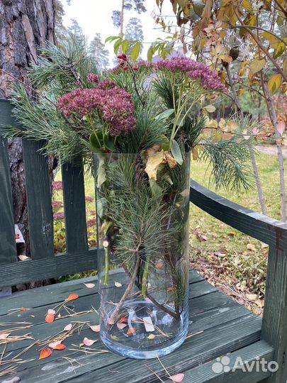 Ваза большая напольная стекло