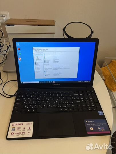 Irbis nb510, i3, 120+256 ssd, 8gb ram