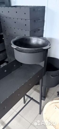 Мангал, мангал с печью под казан, мангал с казаном