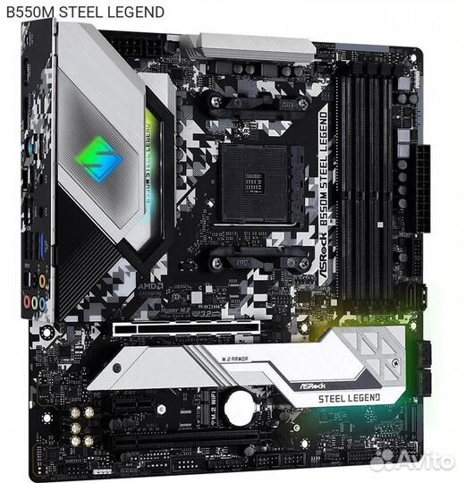 Материнская плата ASRock B550M steel legend mATX A
