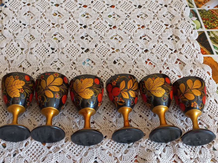 Рюмки новые хохлома