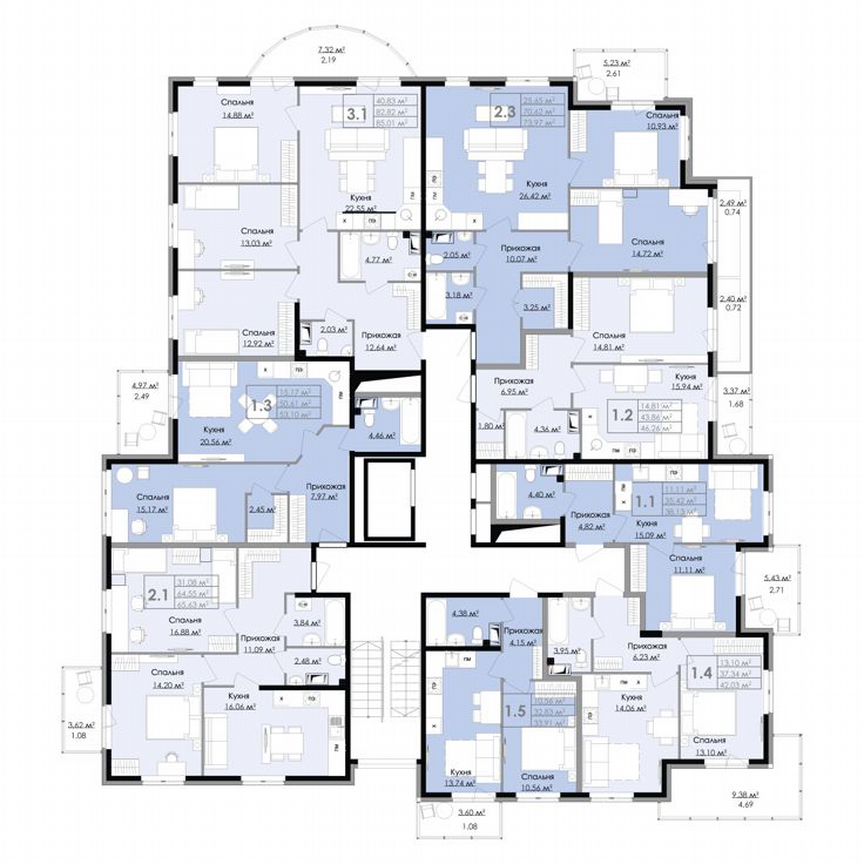 3-к. квартира, 85 м², 7/9 эт.