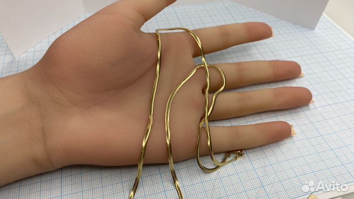 Золотая цепь 50 см желтое