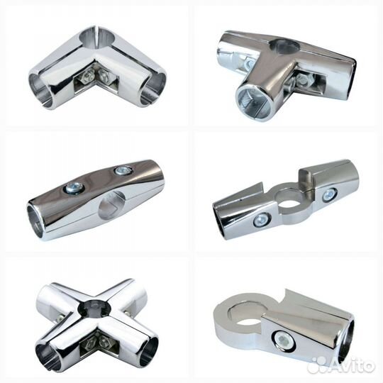 Труба хромированная, крепеж