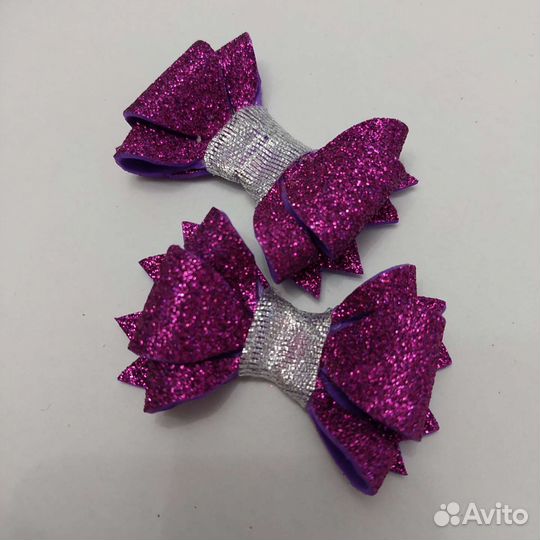 Новогодние Банты для волос ручной работы