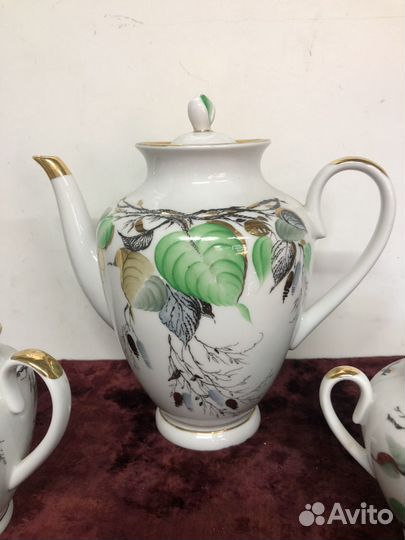 Чайник,Сахарница и сливочник Лфз Березка