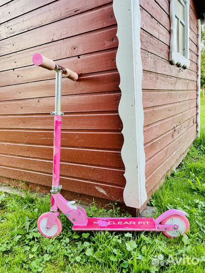 Самокат детский clear fit barbie розовый