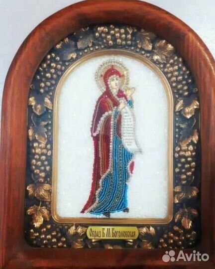 Дивеевские иконы Божией Матери из бисера и камней
