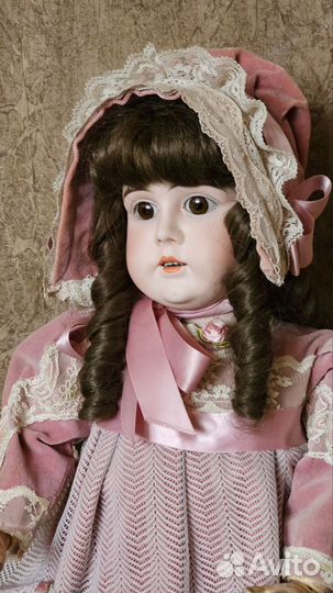 Редкая антикварная кукла Kestner Long Face