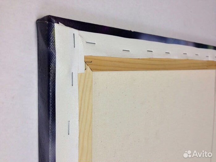 Натяжка холста на подрамник, накат