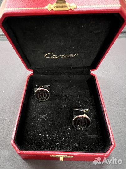 Запонки Cartier серебряные