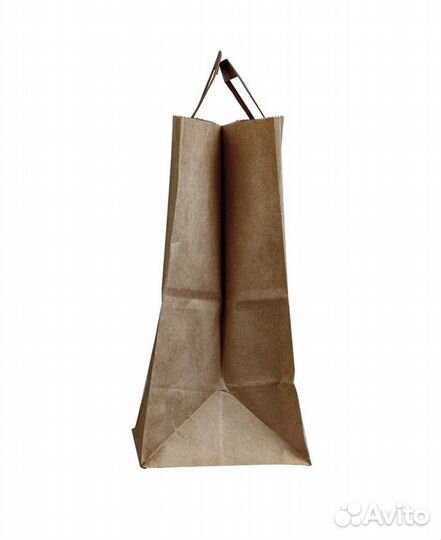 Крафт пакет с плоскими ручками, 240*140*280