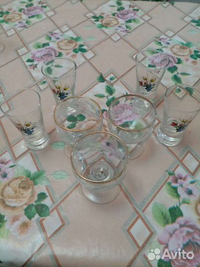 Хрустальные рюмки, фужеры и стопки, все за