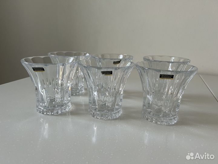 Набор стаканов из богемского стекла