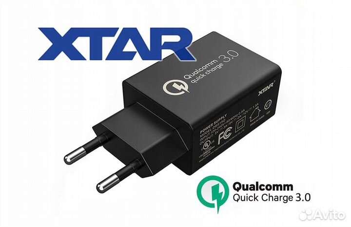 Сетевой блок питания Xtar QC3.0, Qualcomm 18Вт