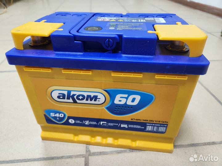 Аккумулятор 6ст-60 Аком о/п