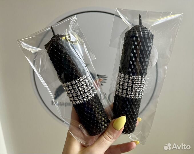 Свечи черные ручной работы