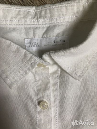Рубашка zara для мальчика 128 134