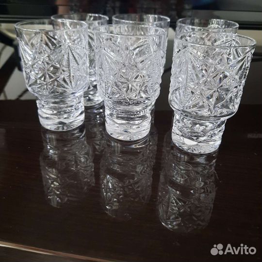 Хрустальные стопки, салатник из СССР